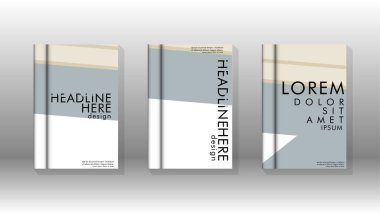 Kitap kapağı kavramı renk ve şekillerin bir kombinasyonu ile soyut geometrik arka plan. vektör tasarımı