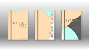 Kurumsal iş yıllık rapor kitap kapağı broşür el ilanı posteri için soyut düşük daire şekil arka plan. Eps10 vektör şablonu