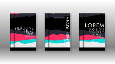 Kapak kitabı kavramı soyut geometrik arka plan renk ve şekillerin bir kombinasyonu ile