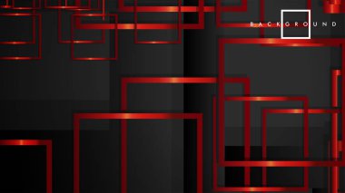 Vektör Modern Soyut Kareler Arka Planlar . siyah ve kırmızı metal renk degradesi ile. eps 10 şablonu