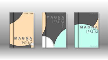 Kurumsal iş yıllık rapor kitap kapağı broşür el ilanı posteri için soyut düşük daire şekil arka plan. Eps10 vektör şablonu