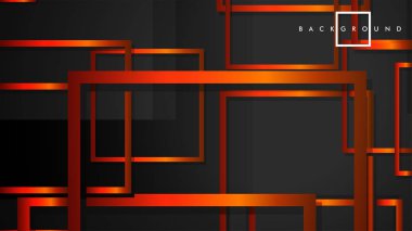 Vektör Modern Soyut Kareler Arka Planlar . siyah turuncu degrade ile. eps 10 şablonu