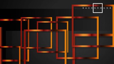 Vektör Modern Soyut Kareler Arka Planlar . siyah ve metal renk degradesi ile. eps 10 şablonu