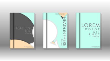 Kurumsal iş yıllık rapor kitap kapağı broşür el ilanı posteri için soyut düşük daire şekil arka plan. Eps10 vektör şablonu