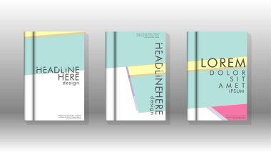 Kapak kitabı kavramı soyut geometrik arka plan renk ve şekillerin bir kombinasyonu ile