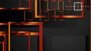 Vektör Modern Soyut Kareler Arka Planlar . siyah ve metal renk degradesi ile. eps 10 şablonu