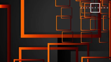 Vektör Modern Soyut Kareler Arka Planlar . siyah kırmızı turuncu degrade ile. eps 10 şablonu