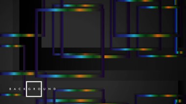 Modern Soyut Vektör Kutusu Arka Plan. renkli degrade şeritler ile. eps 10 şablonu