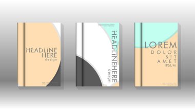 Kurumsal iş yıllık rapor kitap kapağı broşür el ilanı posteri için soyut düşük daire şekil arka plan. Eps10 vektör şablonu