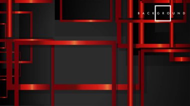 Vektör Modern Soyut Kareler Arka Planlar . siyah ve kırmızı metal renk degradesi ile. eps 10 şablonu