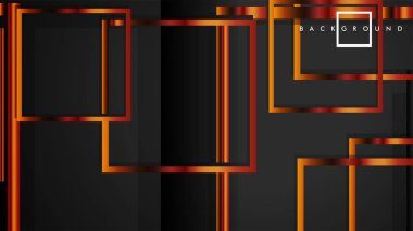 Vektör Modern Soyut Kareler Arka Planlar . siyah ve metal renk degradesi ile. eps 10 şablonu