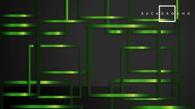 Vektör Modern Soyut Kareler Arka Planlar . siyah ve yeşil metal renk degradesi ile. eps 10 şablonu