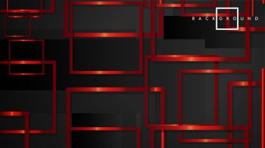 Vektör Modern Soyut Kareler Arka Planlar . siyah ve kırmızı metal renk degradesi ile. eps 10 şablonu