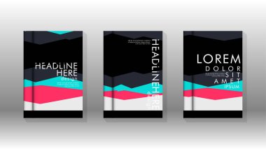 Kapak kitabı kavramı soyut geometrik arka plan renk ve şekillerin bir kombinasyonu ile