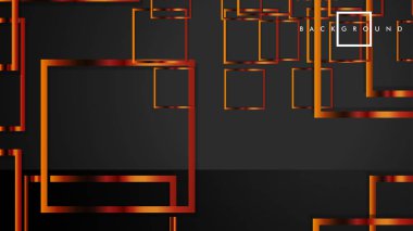 Vektör Modern Soyut Kareler Arka Planlar . siyah ve metal renk degradesi ile. eps 10 şablonu