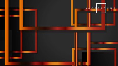 Vektör Modern Soyut Kareler Arka Planlar . siyah ve metal renk degradesi ile. eps 10 şablonu