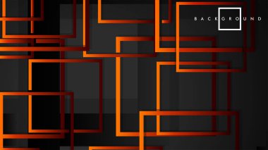 Vektör Modern Soyut Kareler Arka Planlar . siyah kırmızı turuncu degrade ile. eps 10 şablonu