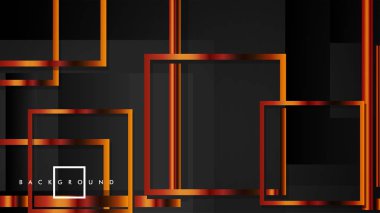 Vektör Modern Soyut Kareler Arka Planlar . siyah ve metal renk degradesi ile. eps 10 şablonu