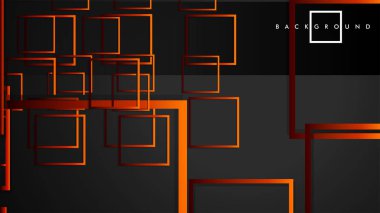 Vektör Modern Soyut Kareler Arka Planlar . siyah kırmızı turuncu degrade ile. eps 10 şablonu