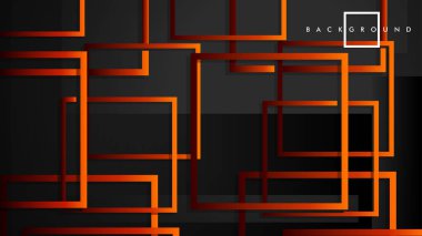 Vektör Modern Soyut Kareler Arka Planlar . siyah kırmızı turuncu degrade ile. eps 10 şablonu