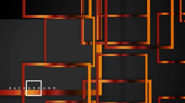 Vektör Modern Soyut Kareler Arka Planlar . siyah ve metal renk degradesi ile. eps 10 şablonu