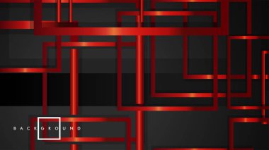 Vektör Modern Soyut Kareler Arka Planlar . siyah ve kırmızı metal renk degradesi ile. eps 10 şablonu