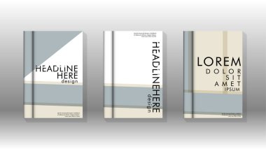 Kitap kapağı kavramı renk ve şekillerin bir kombinasyonu ile soyut geometrik arka plan. vektör tasarımı