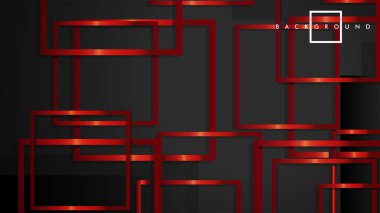 Vektör Modern Soyut Kareler Arka Planlar . siyah ve kırmızı metal renk degradesi ile. eps 10 şablonu