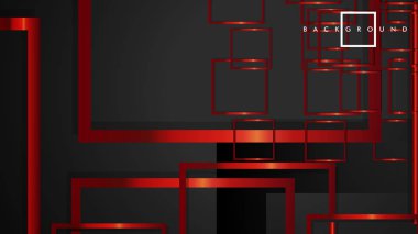 Vektör Modern Soyut Kareler Arka Planlar . siyah ve kırmızı metal renk degradesi ile. eps 10 şablonu