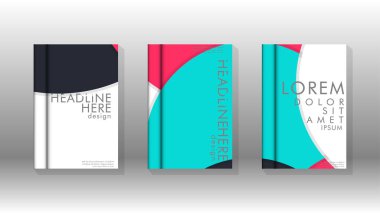 Kurumsal iş yıllık rapor kitap kapağı broşür el ilanı posteri için soyut düşük daire şekil arka plan. Eps10 vektör şablonu