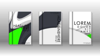 Arka kapak sıvı elemanları ile. Tasarım kavramı kitap. Fütüristik iş düzeni. Dijital poster şablonu. Tasarlamak vektör - eps10