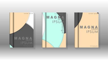 Kurumsal iş yıllık rapor kitap kapağı broşür el ilanı posteri için soyut düşük daire şekil arka plan. Eps10 vektör şablonu