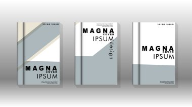 Kitap kapağı kavramı renk ve şekillerin bir kombinasyonu ile soyut geometrik arka plan. vektör tasarımı