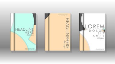 Kurumsal iş yıllık rapor kitap kapağı broşür el ilanı posteri için soyut düşük daire şekil arka plan. Eps10 vektör şablonu