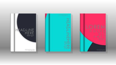 Kurumsal iş yıllık rapor kitap kapağı broşür el ilanı posteri için soyut düşük daire şekil arka plan. Eps10 vektör şablonu