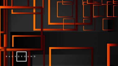 Vektör Modern Soyut Kareler Arka Planlar . siyah kırmızı turuncu degrade ile. eps 10 şablonu