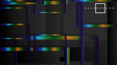 Modern Soyut Vektör Kutusu Arka Plan. renkli degrade şeritler ile. eps 10 şablonu