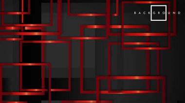 Vektör Modern Soyut Kareler Arka Planlar . siyah ve kırmızı metal renk degradesi ile. eps 10 şablonu