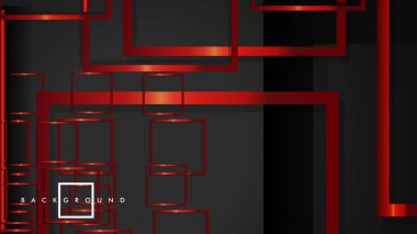 Vektör Modern Soyut Kareler Arka Planlar . siyah ve kırmızı metal renk degradesi ile. eps 10 şablonu