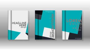 Soyut kitap kapağı düzeninin arka planı. Broşürler, dergiler, vektör şablonları vb. için. Modern tasarımlar Eps 10'da geometrik desenler oluşturur