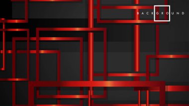 Vektör Modern Soyut Kareler Arka Planlar . siyah ve kırmızı metal renk degradesi ile. eps 10 şablonu