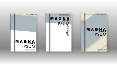 Kitap kapağı kavramı renk ve şekillerin bir kombinasyonu ile soyut geometrik arka plan. vektör tasarımı