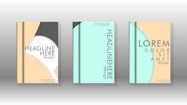 Kurumsal iş yıllık rapor kitap kapağı broşür el ilanı posteri için soyut düşük daire şekil arka plan. Eps10 vektör şablonu