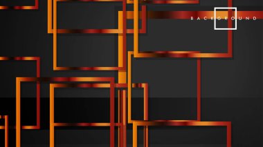 Vektör Modern Soyut Kareler Arka Planlar . siyah ve metal renk degradesi ile. eps 10 şablonu