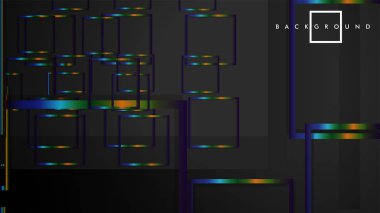 Modern Soyut Vektör Kutusu Arka Plan. renkli degrade şeritler ile. eps 10 şablonu