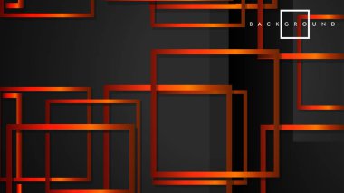 Vektör Modern Soyut Kareler Arka Planlar . siyah turuncu degrade ile. eps 10 şablonu
