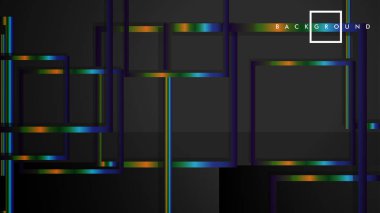 Modern Soyut Vektör Kutusu Arka Plan. renkli degrade şeritler ile. eps 10 şablonu