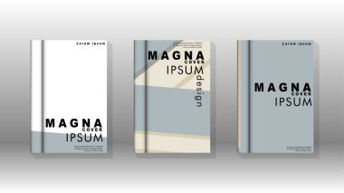 Kitap kapağı kavramı renk ve şekillerin bir kombinasyonu ile soyut geometrik arka plan. vektör tasarımı