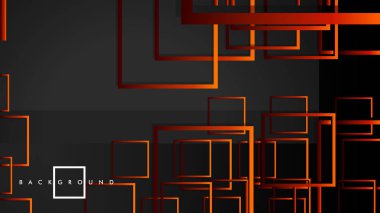 Vektör Modern Soyut Kareler Arka Planlar . siyah kırmızı turuncu degrade ile. eps 10 şablonu