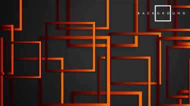 Vektör Modern Soyut Kareler Arka Planlar . siyah kırmızı turuncu degrade ile. eps 10 şablonu